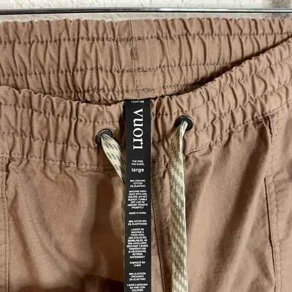 Vuori Ripstop Cargo Pants Womens Size Large Clay Drawstring - Picture 5 of 8
